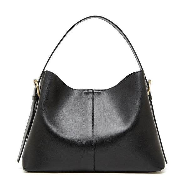 Women’s Genuine Leather Large Tote Shoulder Bag – Vegetable-Tanned Commuter Crossbody