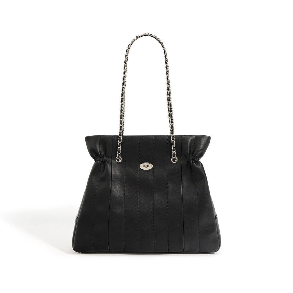 Women’s Genuine Leather Large Capacity Minimalist Chain Shoulder Bag