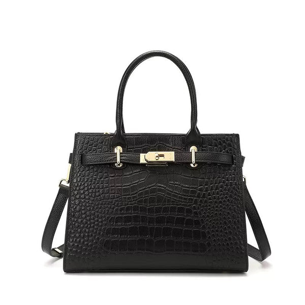 Women’s Genuine Leather Classic Everyday Crossbody Tote Bag