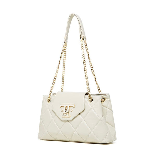 Women’s Genuine Leather Chain Shoulder Crossbody Bag in Commuter Chic Style