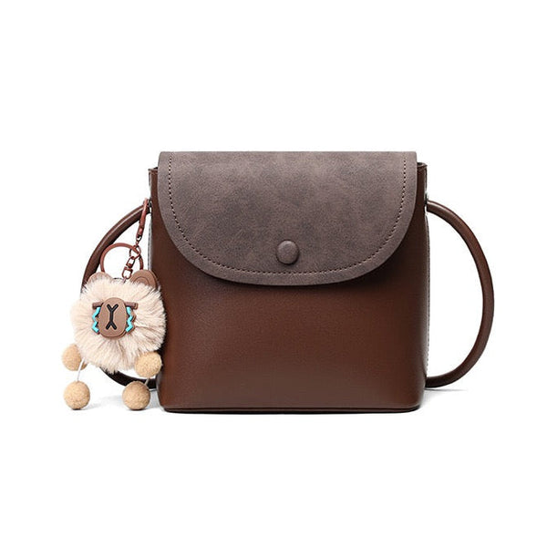 Women's Leather Vintage Flap Crossbody Bag