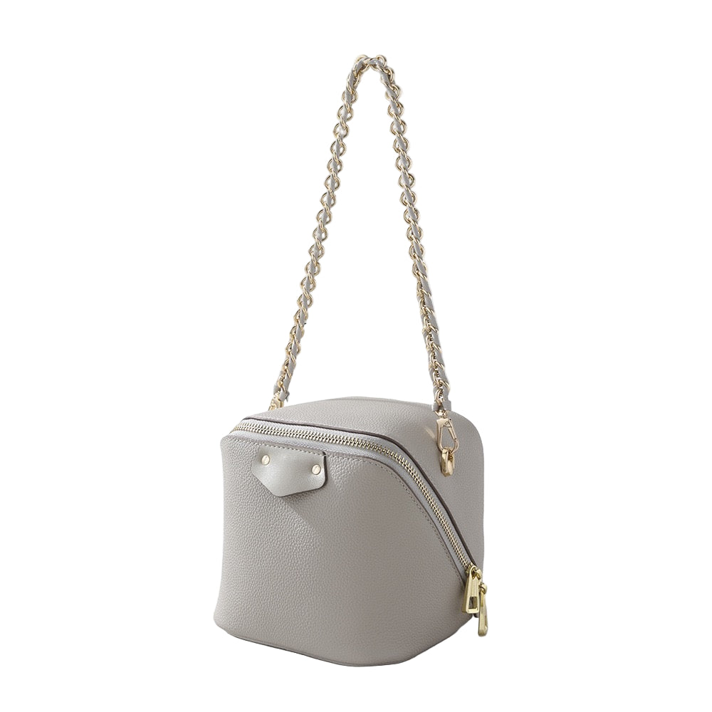 Women's Genuine Leather Square Elephant Bucket Bag